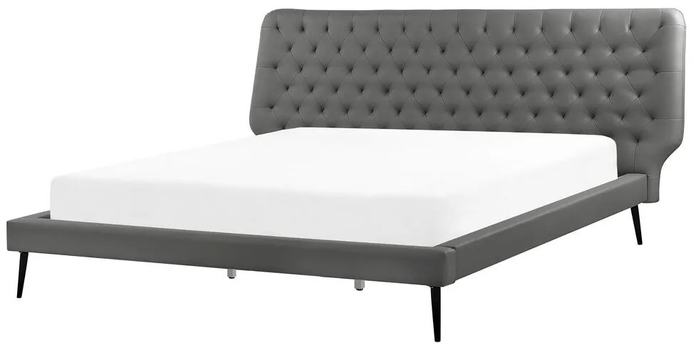 Manželská posteľ 160 cm ESONNA (s roštom) (sivá). Vlastná spoľahlivá doprava až k Vám domov. 1022636