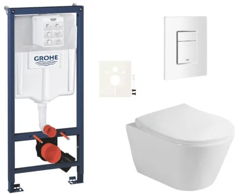 Závesný wc set do ľahkých stien / predstenová montáž Glacera Ava SIKOGRSAVASCSH0, 1 ks