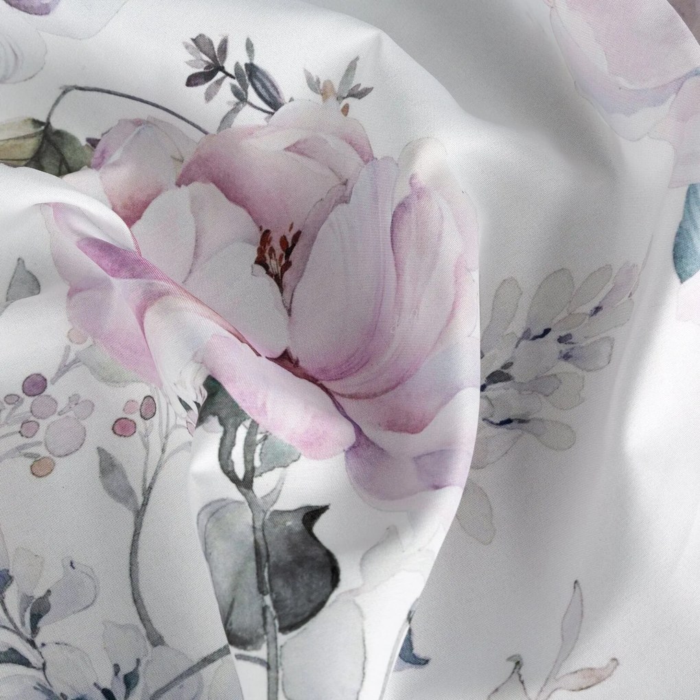 ZÁVES NA KRÚŽKOCH ROSELIN 140X250 CM KVETY