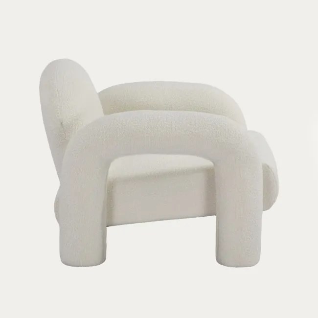 Kreslo SEDIA TEDDY BOUCLÉ krémové 778131