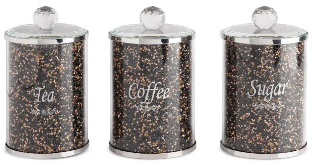 Sada troch nádob VENTOSA 06 čierna / zlatá (3 ks)