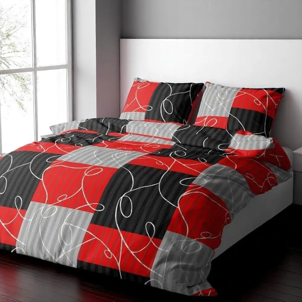 Krepové bavlnené obliečky Homa PURA RED DAME 2-dielna sada 140x200 cm