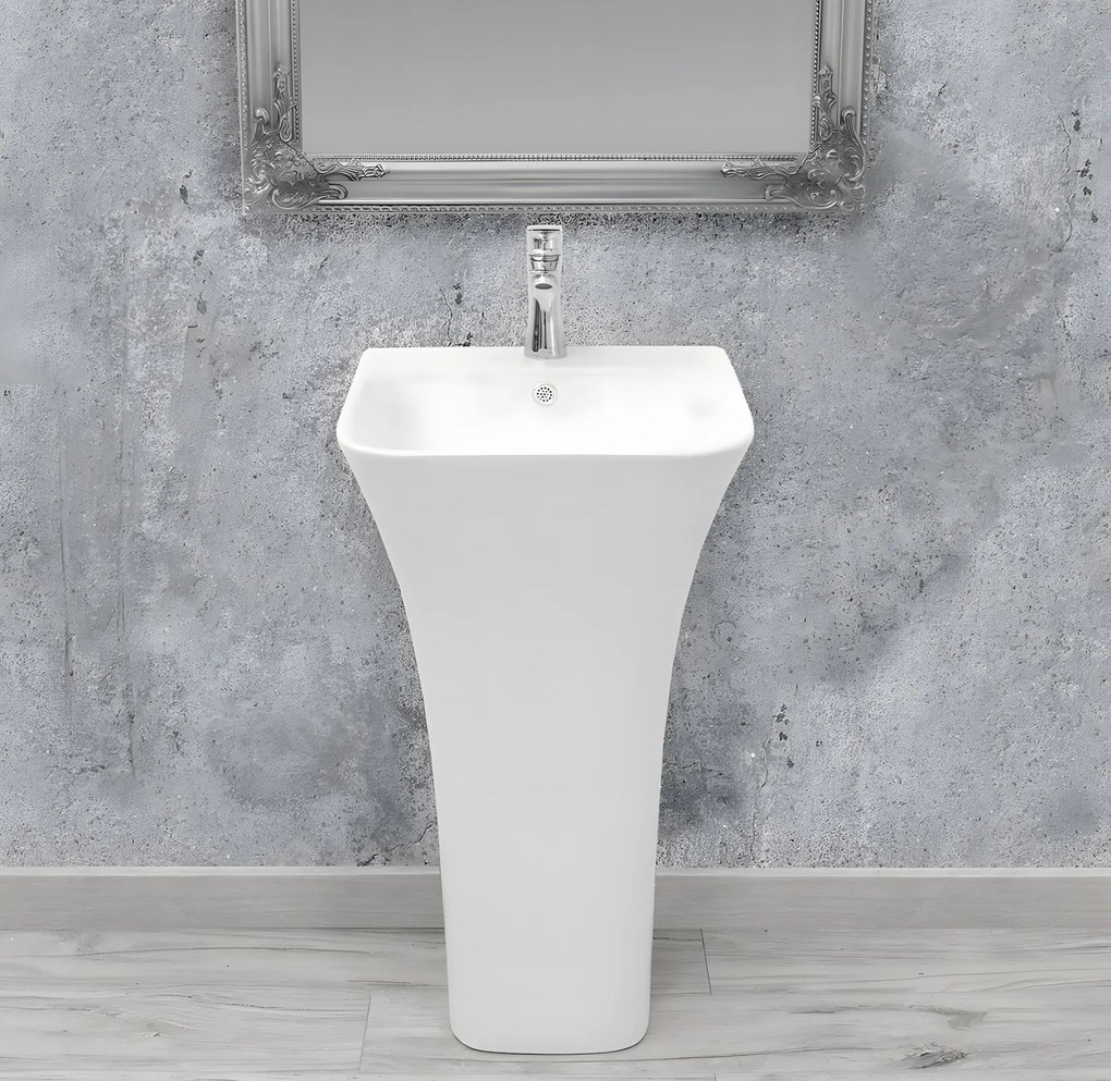 Rea Ada Slim, voľne stojace umývadlo, biela lesklá, REA-U9902