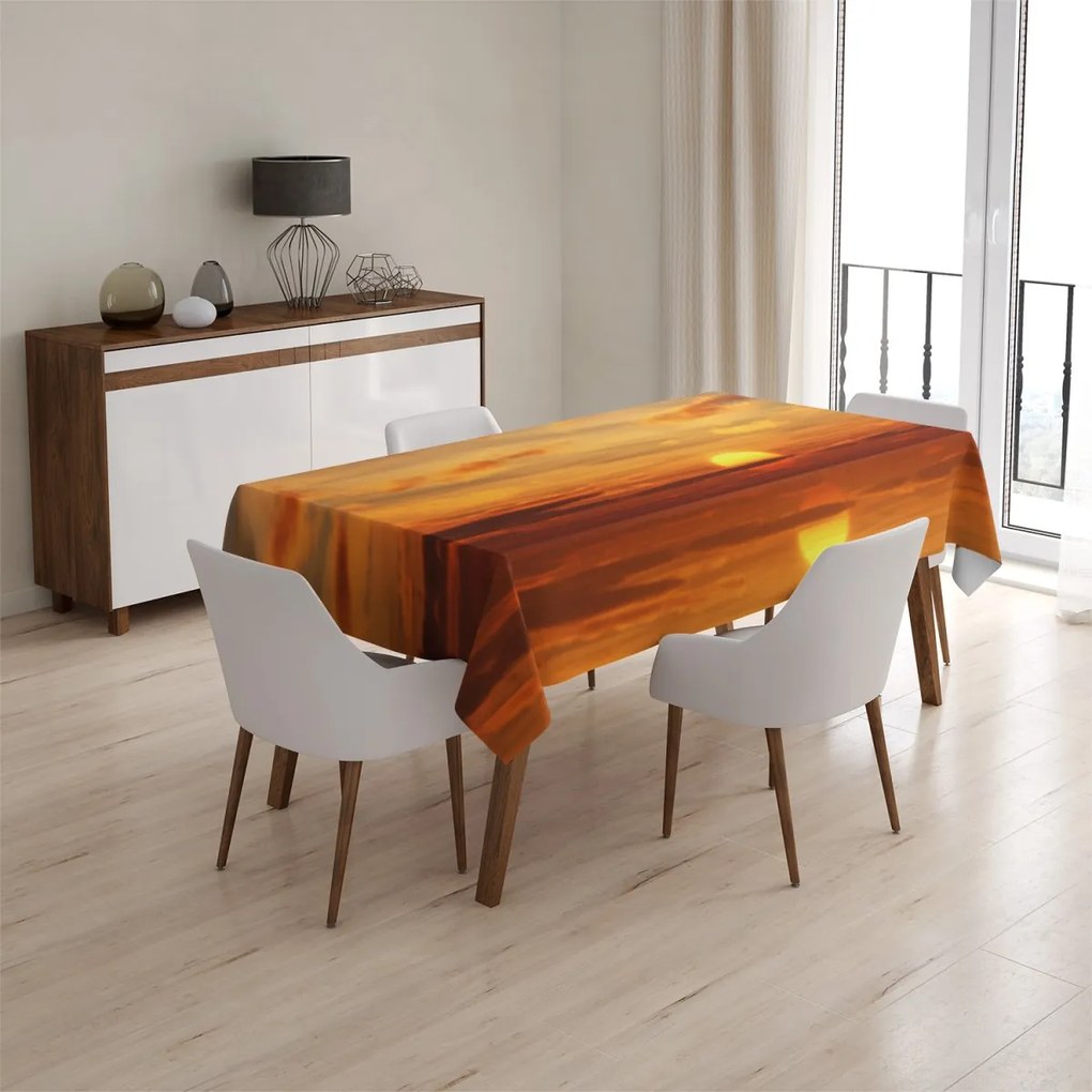 Sablio Obrus Oranžové slnko - 130x130 cm