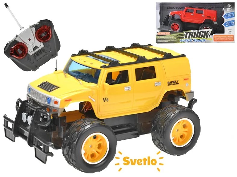 Terénne auto Hummer V8 Truck RC 24cm - červená