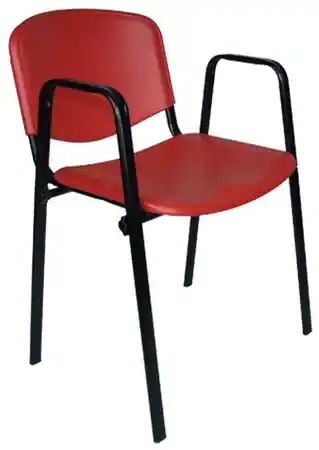 Konferenčná stolička ISO plastová s područkami RAL-3002 | BIANO