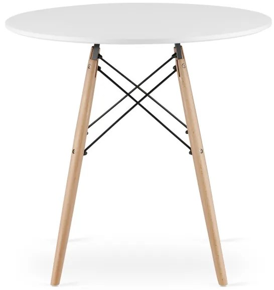 Okrúhly stôl TODI 80 cm biely