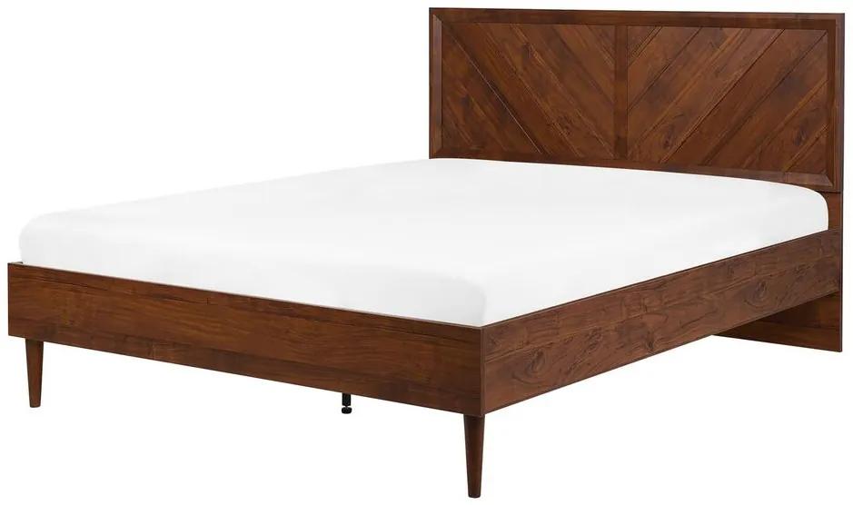 Manželská posteľ 140 cm MILLET (s roštom) (tmavé drevo). Vlastná spoľahlivá doprava až k Vám domov. 1007368