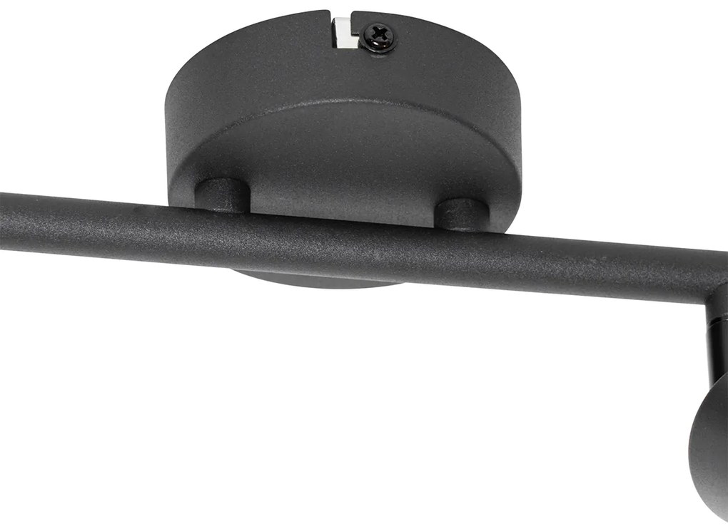 Orientálne bodové svetlo čierne s bambusom 2-svetlo - Rayan