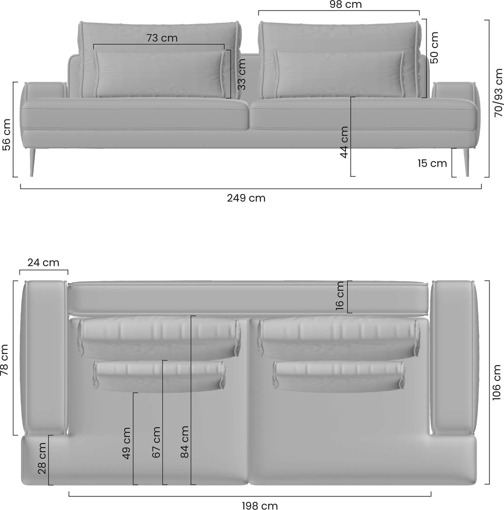 Rozkladacia pohovka Nicole - béžová tkanina Magni 206.03
