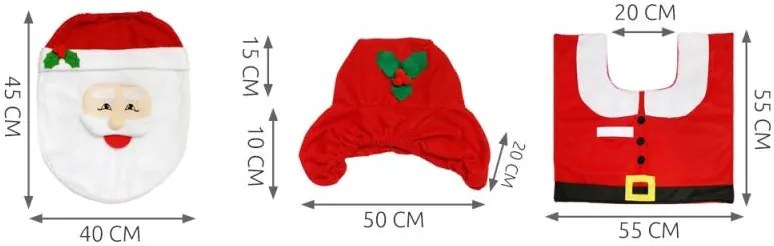 ISO Vianočné poťah na toaletu Santa Claus