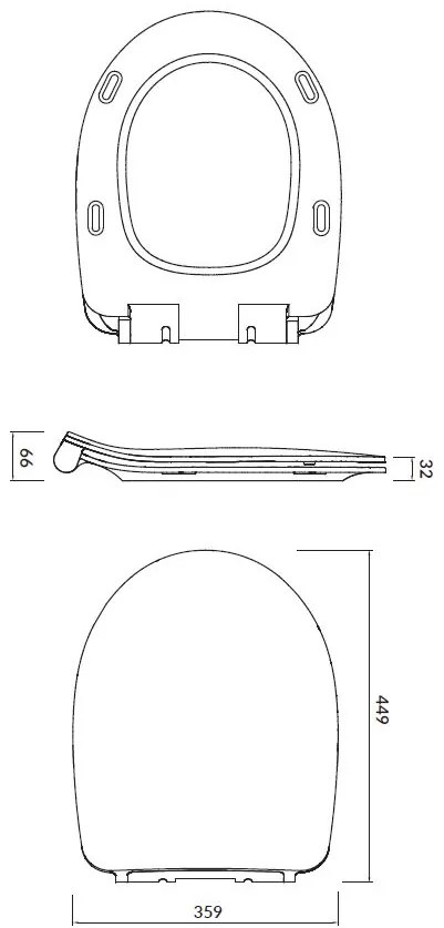 Cersanit Moduo/Delfi WC sedátko z duroplastu s pomalým zatváraním, biela, K98-0138