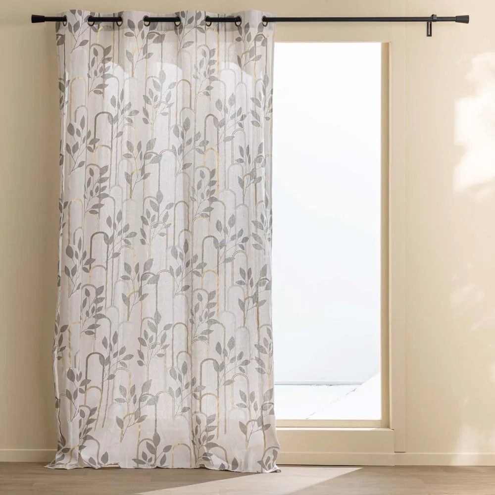 Sivý záves 140x240 cm Roseris – douceur d'intérieur