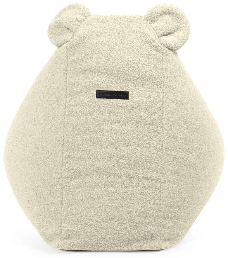 Krémový detský sedací vak z textílie buklé Snug 80 Bear – SLOWDOWN