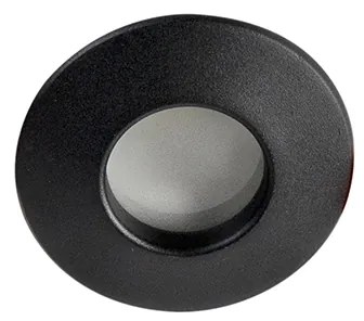 Sada 6 moderných zapustených bodových svetiel čierna IP44 - Gap