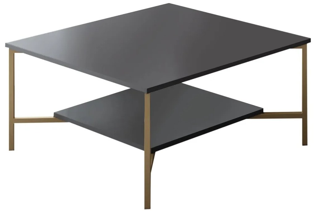 Súprava nábytku do obývacej izby Zlatá línia antracit/zlatá