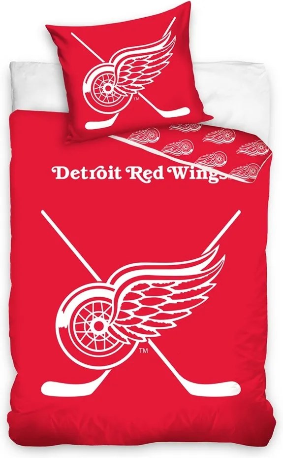 TipTrade Bavlnené svietiace obliečky NHL Detroit Red Wings
, 140 x 200 cm, 70 x 90 cm