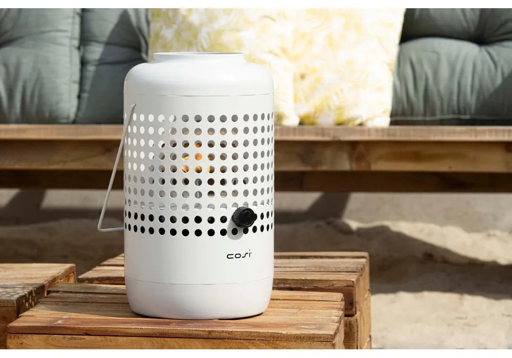 Svetlosivá plynová lampa Cosi Drop, výška 37 cm