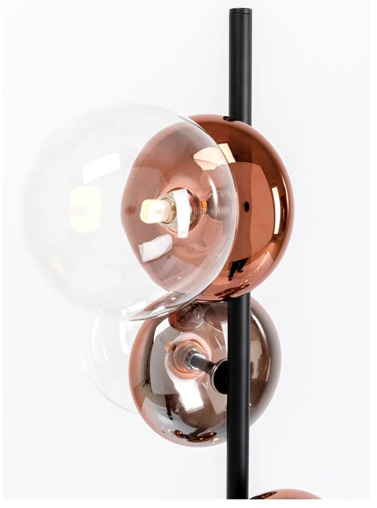 Double Bubble stojacia lampa čierna 165 cm