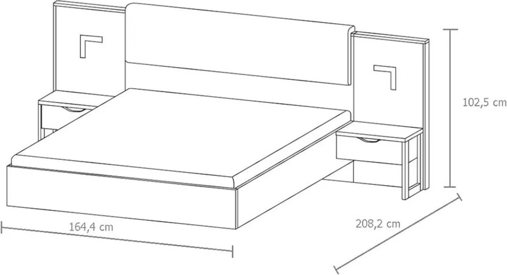 LM Manželská posteľ Bergen 200x160