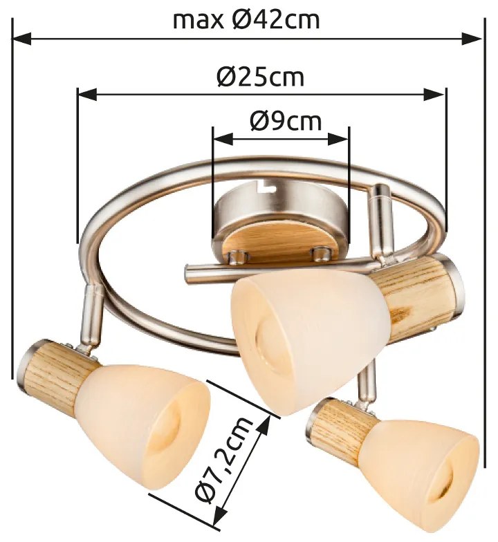 GLOBO GYLFI 54352-3 Stropné svietidlo