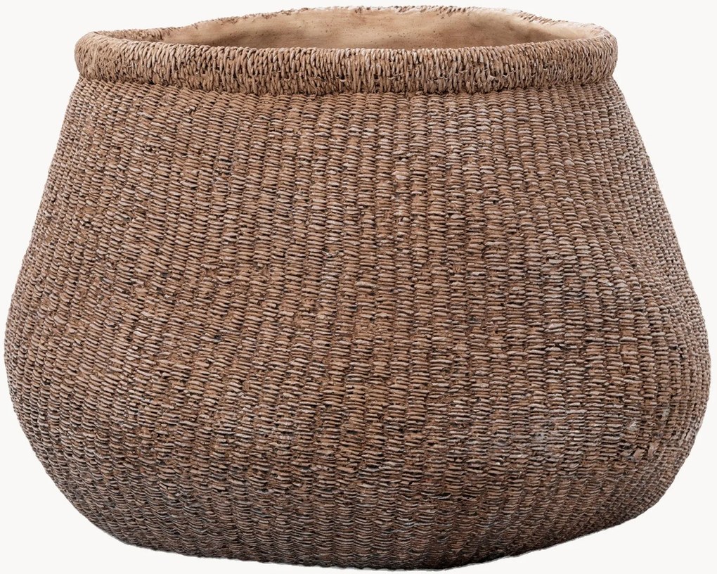 Ručne vyrobený betónový kvetináč Faux-Puff, V 30 cm