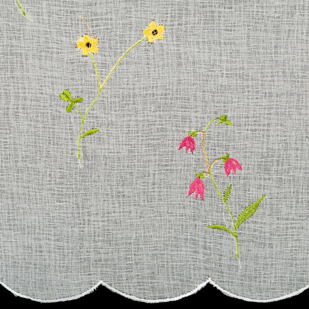 ZÁCLONA NA PÚTKACH MARIKA 350X145 CM KVETY