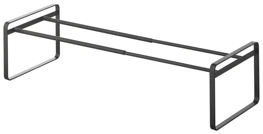 Čierna nastaviteľná polica na topánky YAMAZAKI Kobe