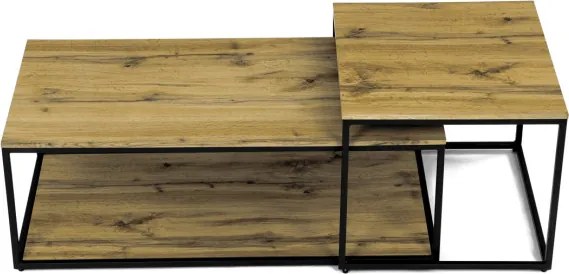 Sada 2 konferenčných stolíkov CT-X7123 OAK