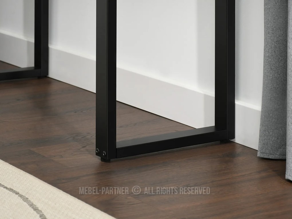 Konzolový stolík Ines (betón + čierna). Akcia -22%. Vlastná spoľahlivá doprava až k Vám domov. 1110808