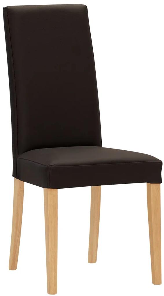 Stima stolička NANCY Odtieň dreva / látka: Tmavo hnedá / koženka Beige