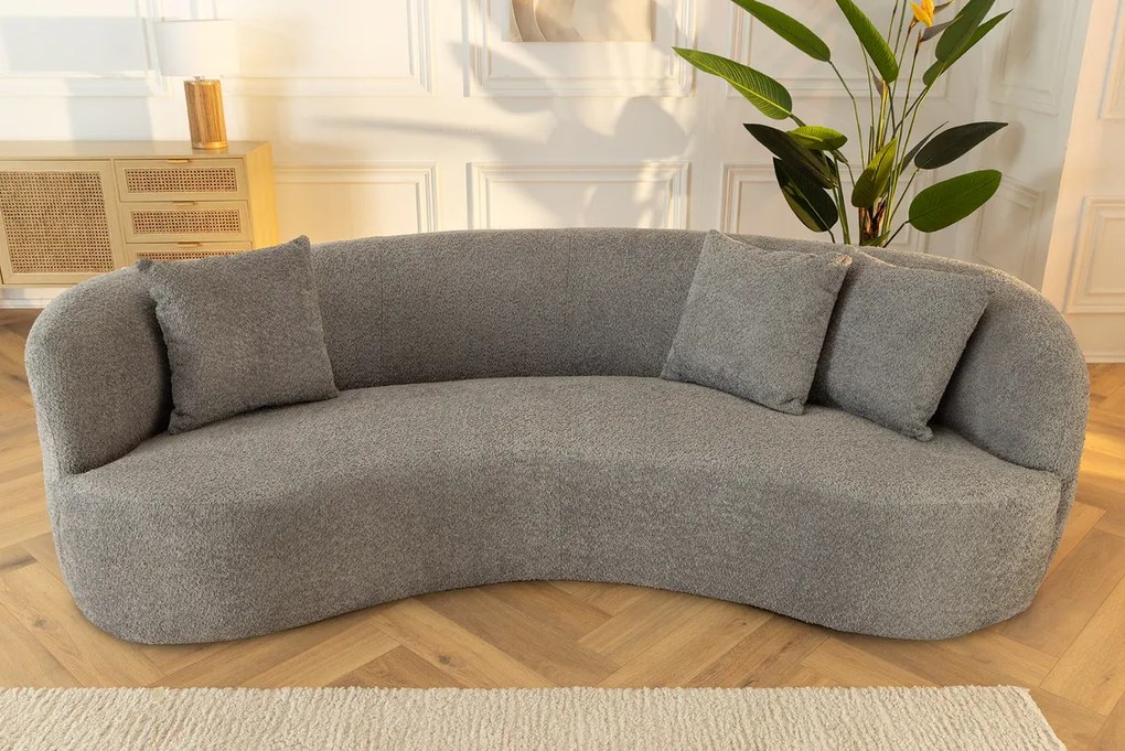 Pohovka ATELIER 230 cm bouclé šedá