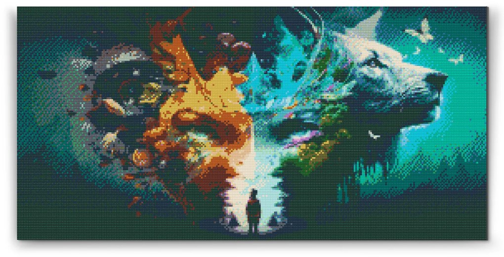 Gario Diamantové maľovanie Ríša snov Rozmery: 40 x 80 cm, Rámovanie: Iba zrolované plátno, Diamanty: Okrúhle
