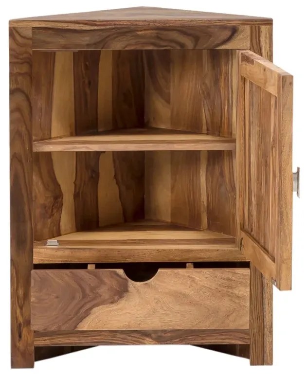 furniture-nabytek.cz - Masivní koupelnová skříňka Lagos z palisandru, lakovaná, hnědá – 60×32×80 cm