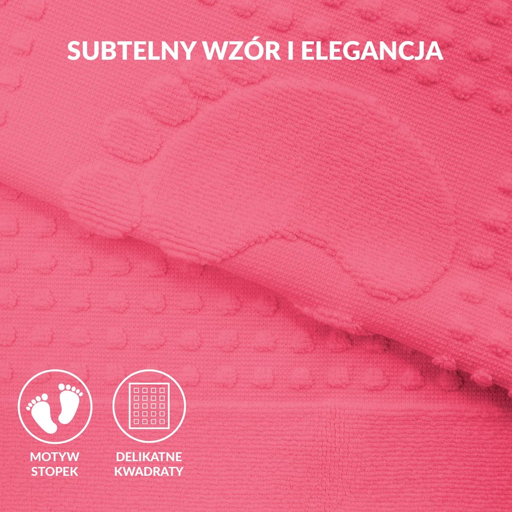 PODLOŽKA DO KÚPEĽNE HOTEL FEET 50X70 CM RUŽOVÁ