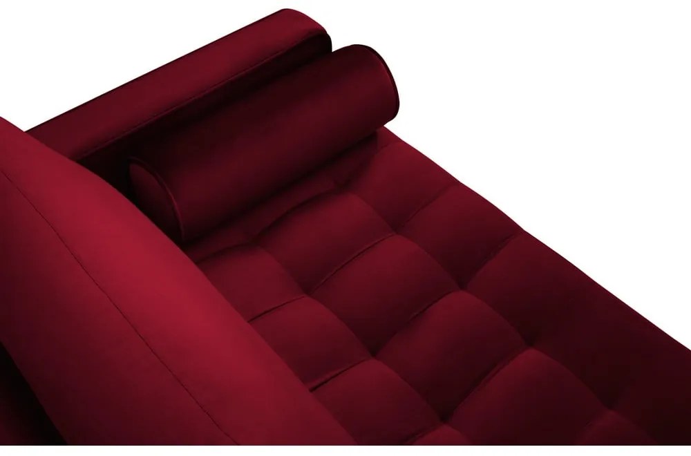 Červená zamatová pohovka Milo Casa Santo, 174 cm