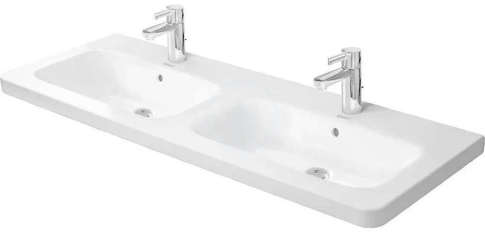 DURAVIT DuraStyle dvojumývadlo do nábytku, 1300 mm x 480 mm, s prepadom, biele – jednootvorové umývadlo, 2338130000