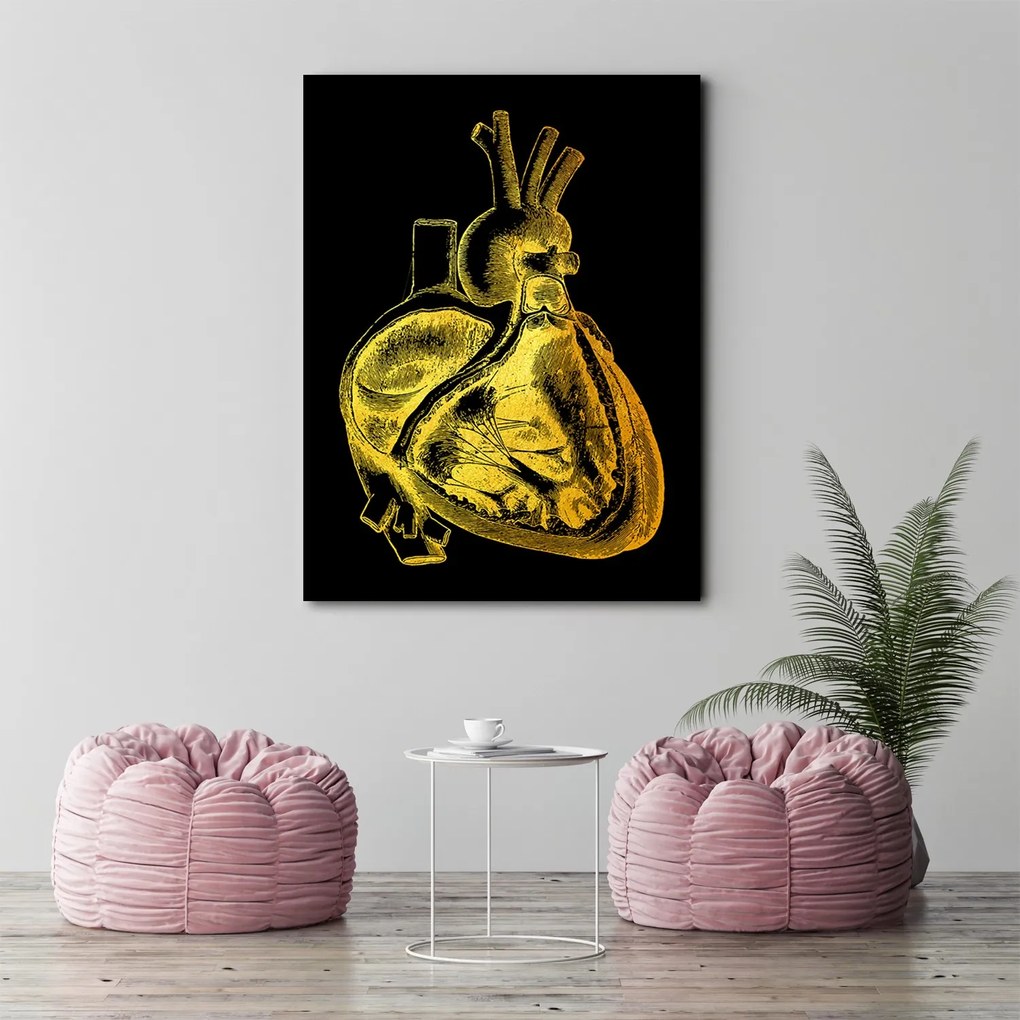 Gario Obraz na plátne Zlatá anatómia, prierez srdcom - Gab Fernando Rozmery: 40 x 60 cm