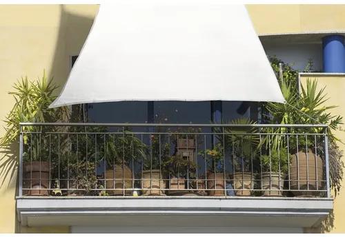Balkónová slnečná plachta HDPE, biela 2,7x1,4 m