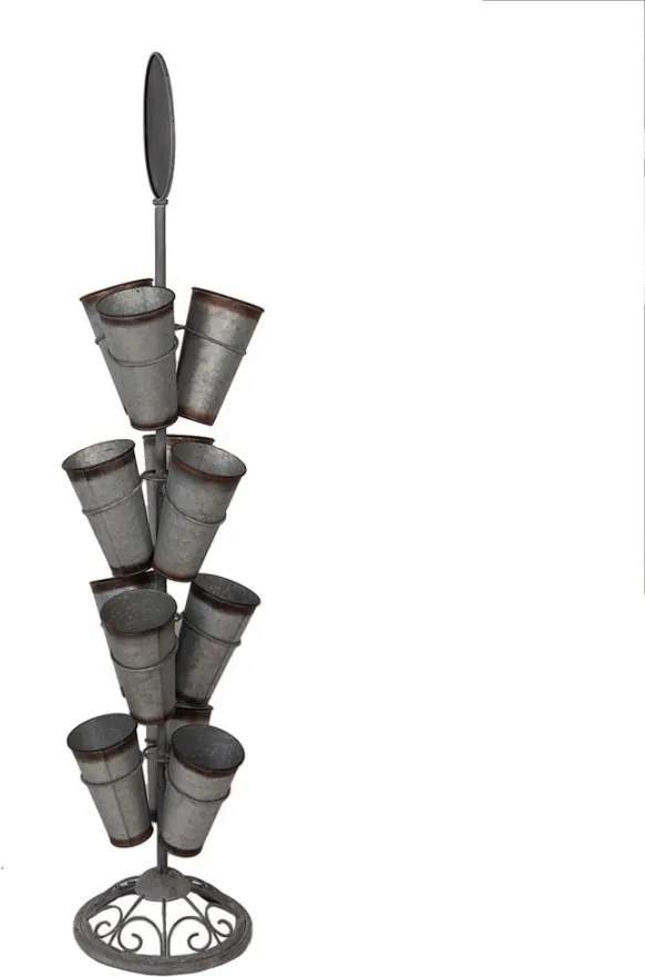 Plant Holder ? 36x165 Cm Grey Brown Metal - ? 36*165 cm