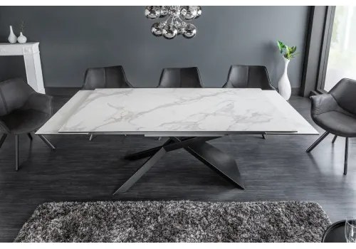 Rozkladací jedálenský stôl 40122 180/220/260 x 90cm White Ceramik - Komfort-nábytok