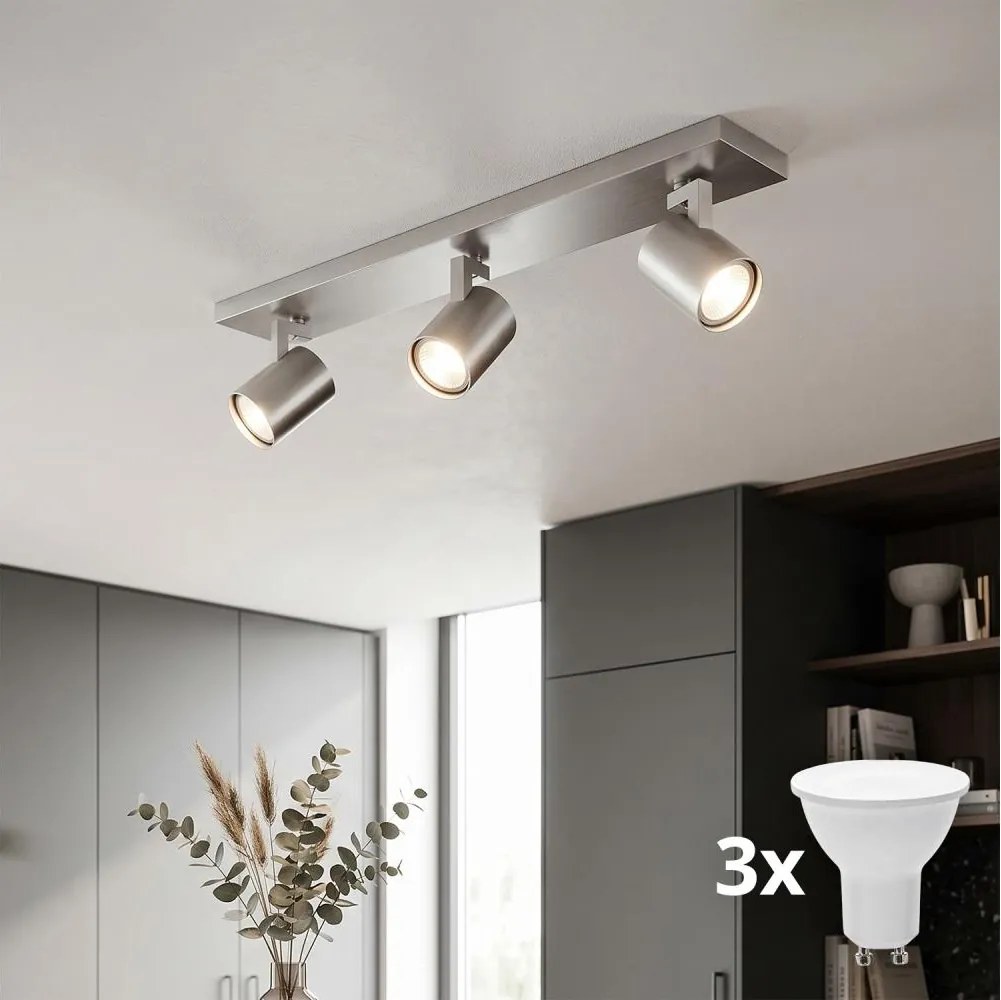 Philips 53093/48/12 - LED bodové svietidlo RUNNER matný chróm 3xGU10/20W/230V