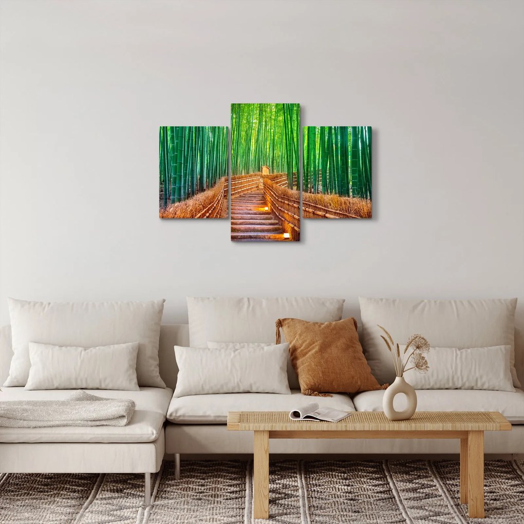 Obraz - Japonský bambusový les (90x60 cm)