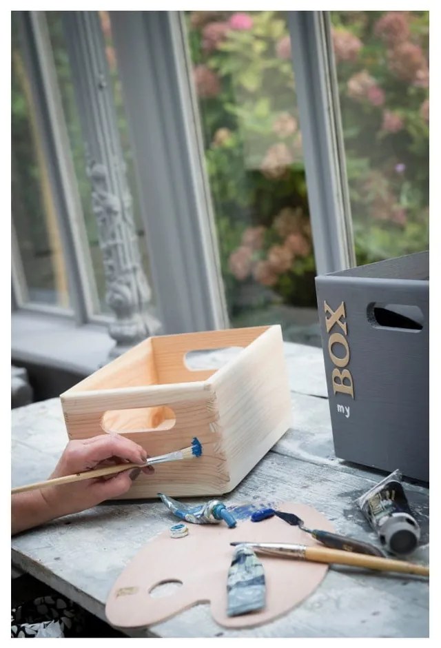 Úložný box z borovicového dreva Compactor Custom, 30 × 20 × 14 cm