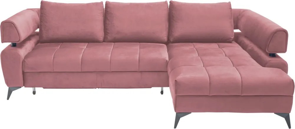Rohová sedacia súprava Paris, staroružová látka, pravý roh