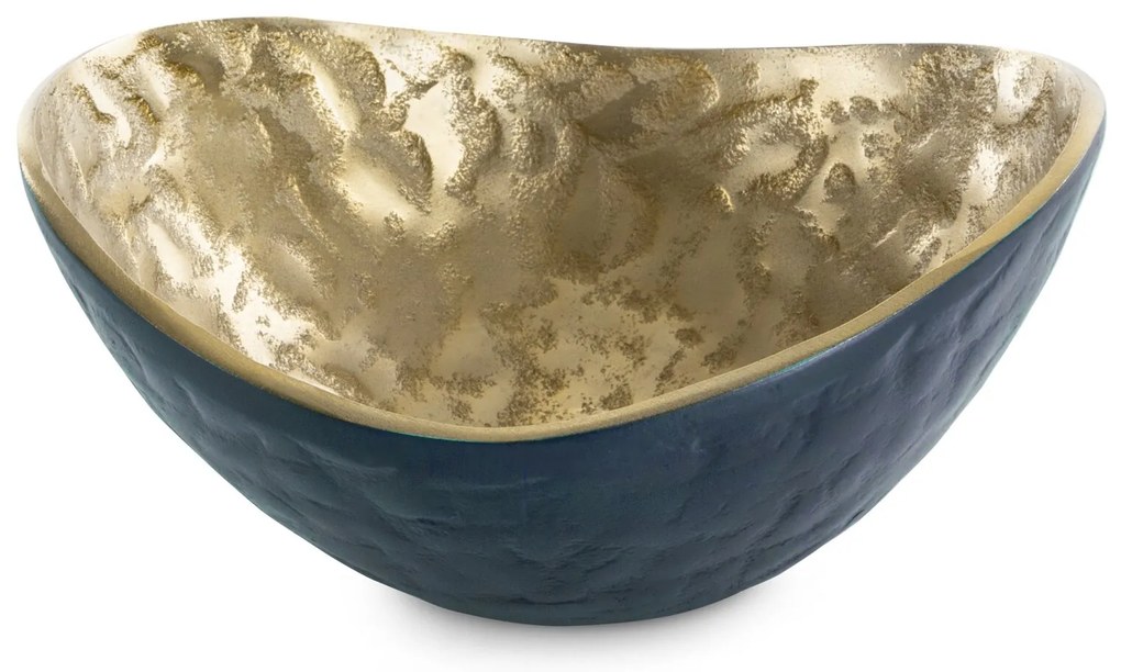 DEKORAČNÁ KOVOVÁ MISKA PEDRO1 (12) 22X21X10 CM TMAVOMODRÁ