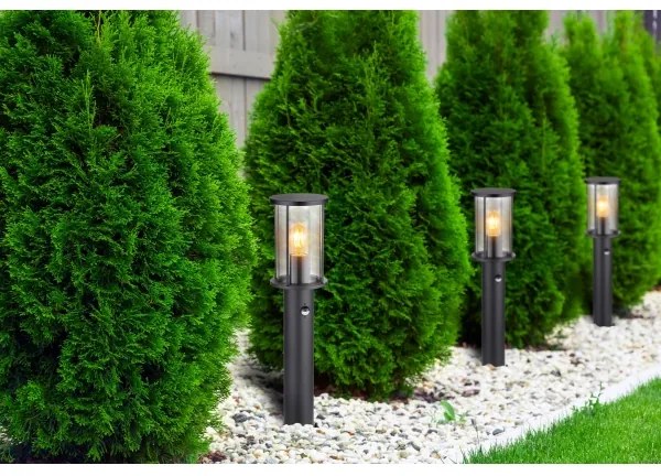 Globo 31362S - Vonkajšia lampa so senzorom GRACEY 1xE27/60W/230V 60 cm IP54