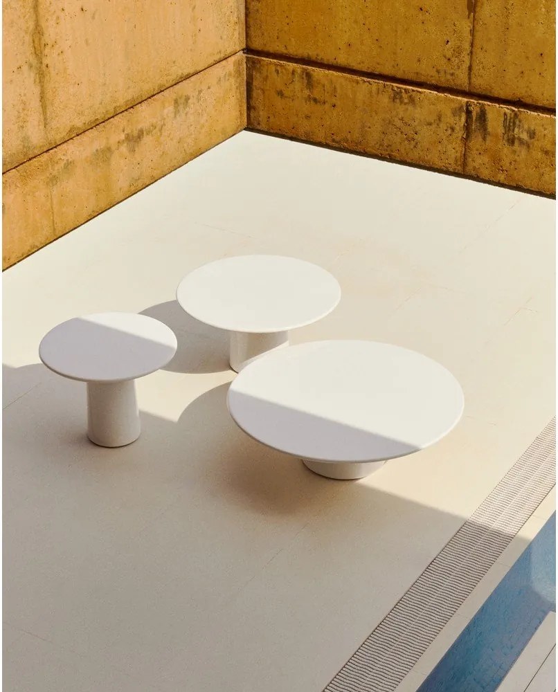 Betónový okrúhly Záhradný konferenčný stolík ø 65 cm Albanella – Kave Home