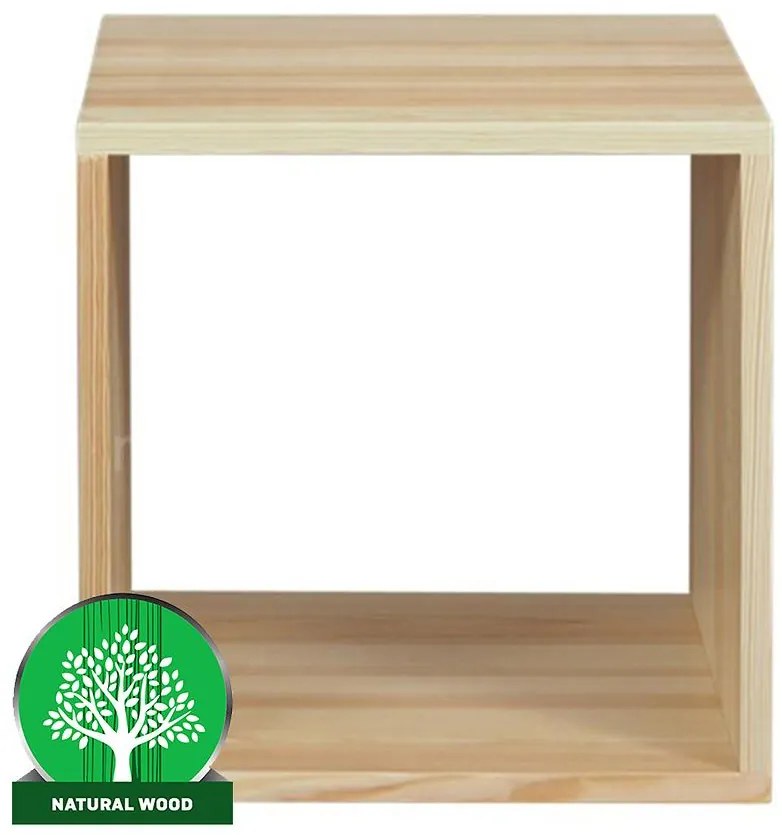 Regál box - otvorený borovica lak