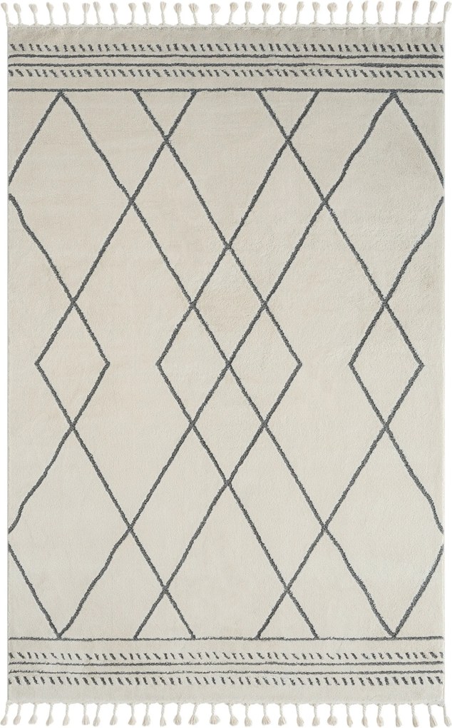 My Flair, Kusový koberec Moroccan Desert weiß/grau, 160x230, čiernobiela, obývacia izba